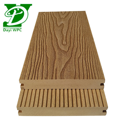 140x23mm Waterproof Composite Decking Embossed Composite Decking Untuk Ruang Luar Ruang
