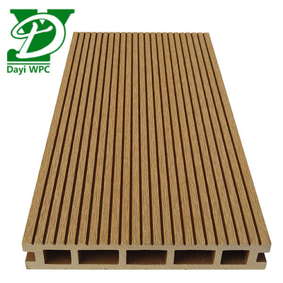Papan Decking Komposit Kayu Plastik Wpc yang dapat disesuaikan Anti Jamur