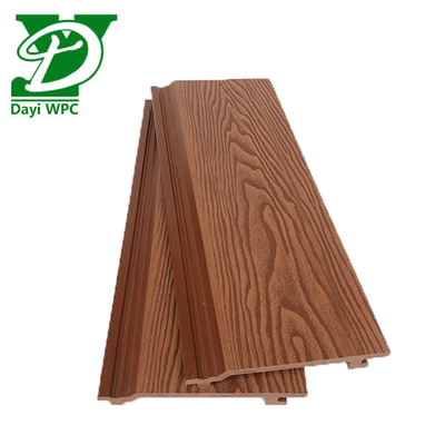 Panel dinding dekoratif komposit WPC bertulang tahan air 156*21mm