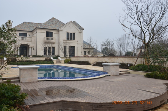 Modern Kayu Plastik Komposit WPC Komposit Decking Water Resistance Antirust