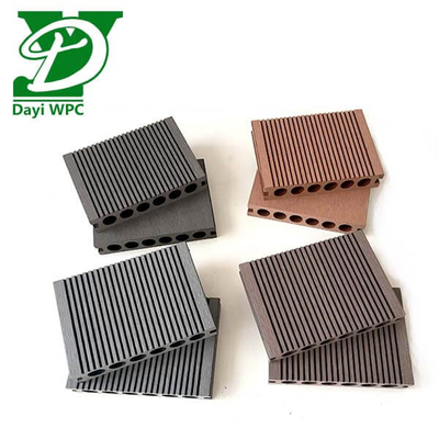 Ketahanan Tinggi WPC Solid Decking 8 Warna Standar Mudah Dipasang