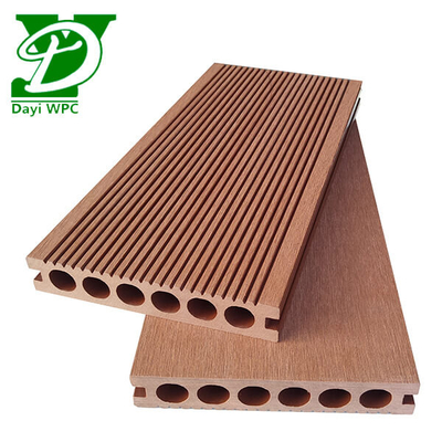 Ketahanan Tinggi WPC Solid Decking 8 Warna Standar Mudah Dipasang