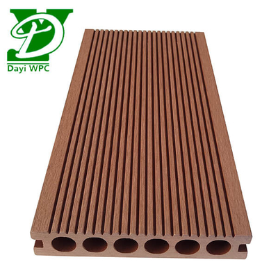 Ketahanan Tinggi WPC Solid Decking 8 Warna Standar Mudah Dipasang
