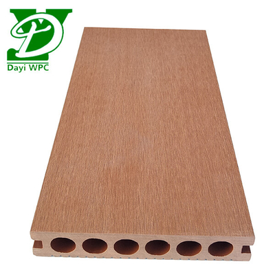 Ketahanan Tinggi WPC Solid Decking 8 Warna Standar Mudah Dipasang