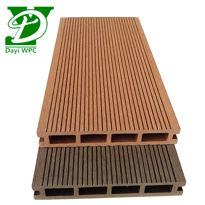 Kekuatan tinggi WPC lantai Decking Untuk Ruang Luar Modern tahan aus