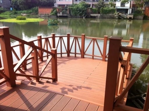 Panel Pintu Dekoratif WPC Disesuaikan Kayu Plastik Komposit Pagar Lalat