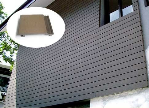 Desain Modern WPC Eksterior Wall Cladding Untuk Bangunan Kantor Waterproof