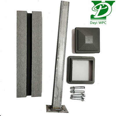 Papan WPC yang dapat disesuaikan pagar Kayu Plastik Untuk privasi tahan erosi