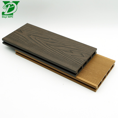 3D Deep Embossed Hollow WPC Decking Outdoor 140mx23mmx2900mm Ukuran