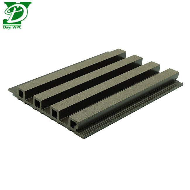Panel Dinding Eksternal WPC Permukaan Palung Perawatan Rendah Tahan Cuaca